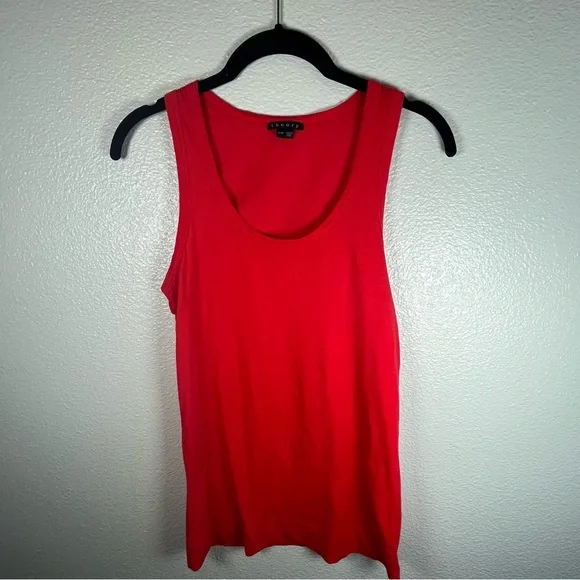 Theory Women's Bright Red Scoop Neck Tank Top Women’s Small - Picture 3 of 9